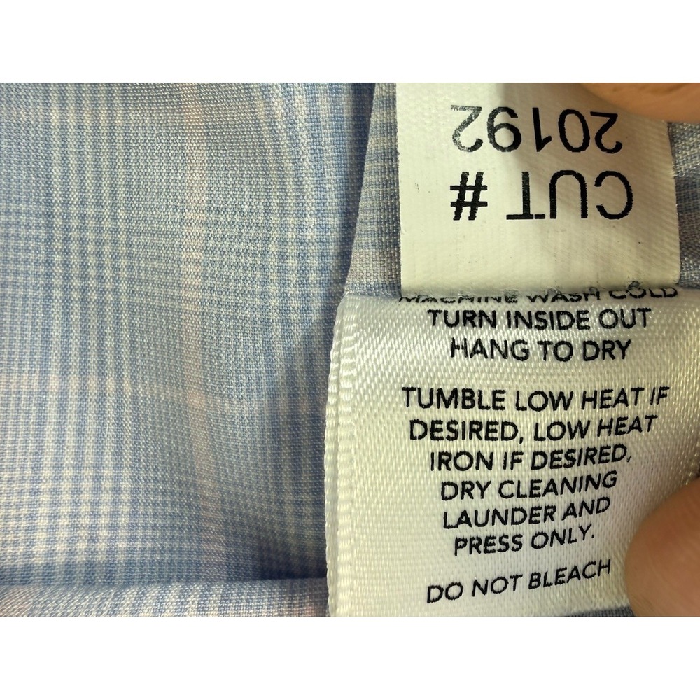 Mizzen + Main Shirt Mens Medium Trim Fit Check Leeward Blue Label Button Up - Picture 8 of 8